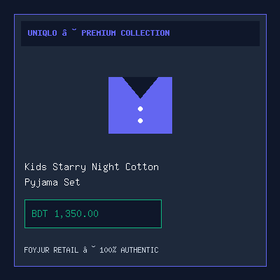 Kids Starry Night Cotton Pyjama Set